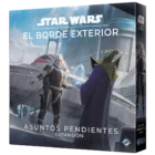 Caja de Star Wars: El Borde Exterior – Asuntos Pendientes, expansión del juego base con arte galáctico y personajes icónicos.