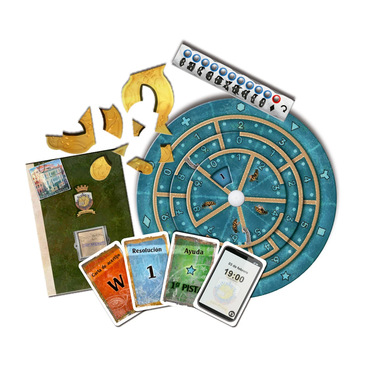 Portada del juego Exit Conspiración en Venecia con ambientación misteriosa inspirada en la ciudad italiana y su trama conspirativa.